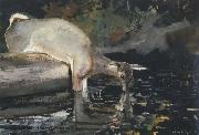 Winslow Homer Deer Drinking (mk44) Germany oil painting artist
